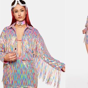 Dolls Kill Prism Made To Dream Sequin Jacket